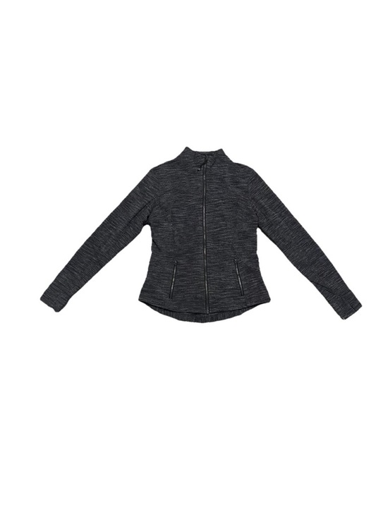 lululemon athletica Jackets & Blazers - Lululemon Forme Jacket Black Deep Coal Size 8 Activewear Gray Pique Textured